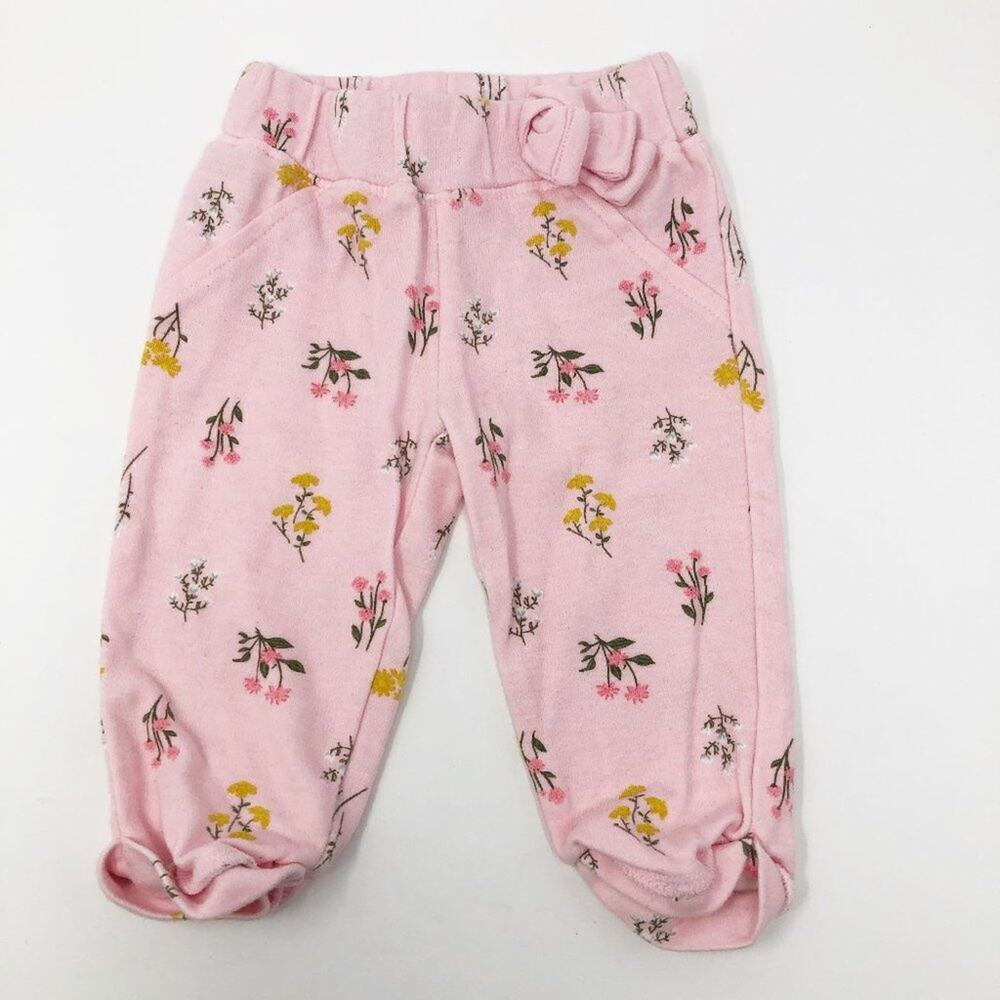 Carter's Baby Girl Floral Pink Pull On Pants 3M